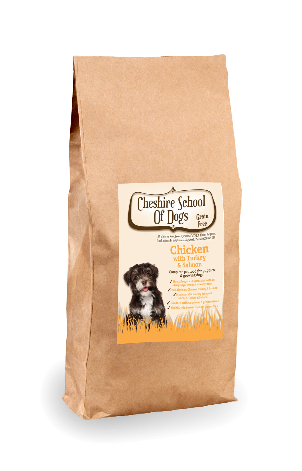 Grain Free - Chicken, Turkey & Salmon - Complete PUPPY Food