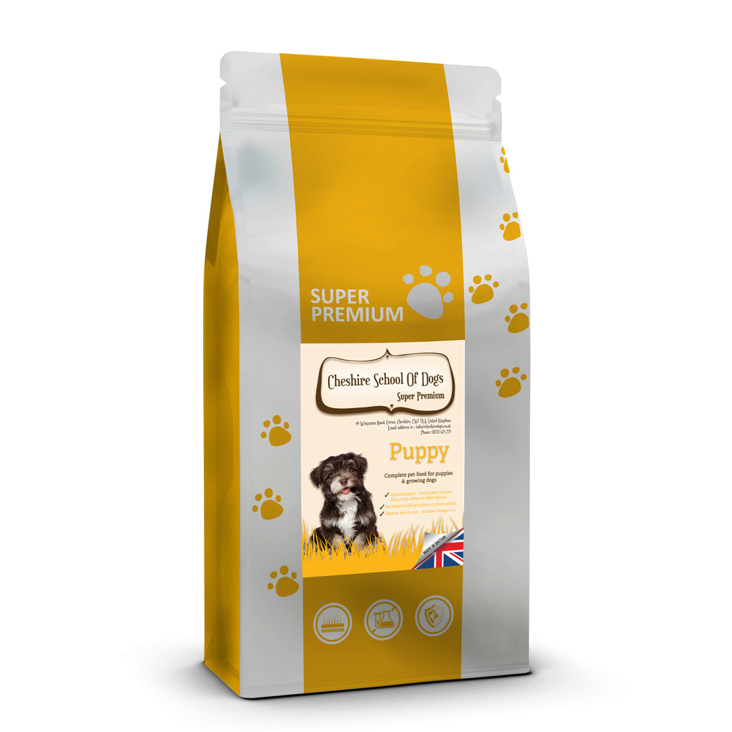 SUPER PREMIUM - Chicken & Rice. Complete PUPPY food