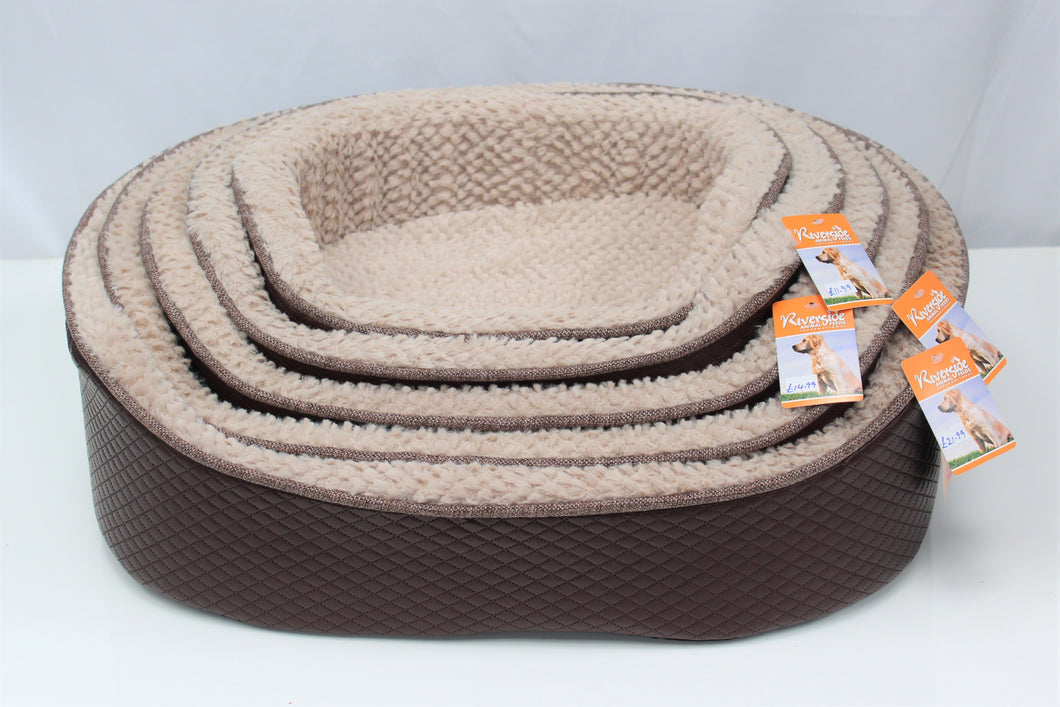 Brown Leather Dog beds