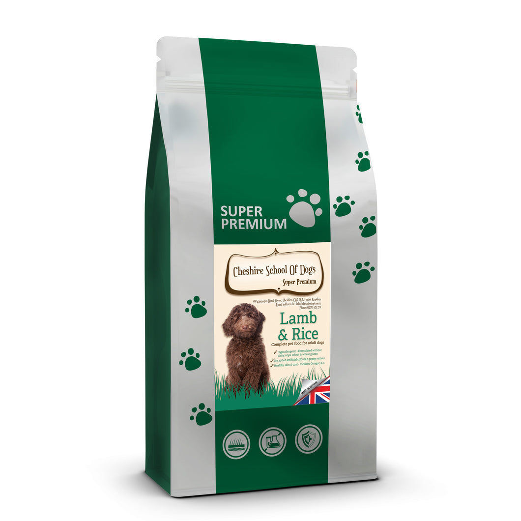 SUPER PREMIUM - Lamb & Rice - Complete food for ADULT dogs