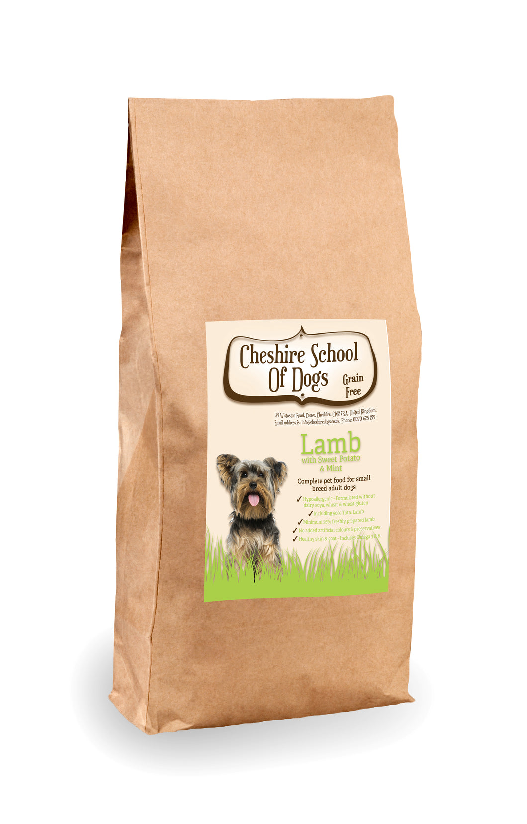 Grain Free - Lamb, Sweet Potato & Mint Complete Dog Food For Small Adult Dogs